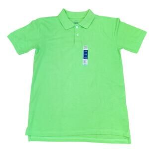 Faded Glory Lime Green Polo Little Boy's Size 14-16 Will also fit Women's Size S